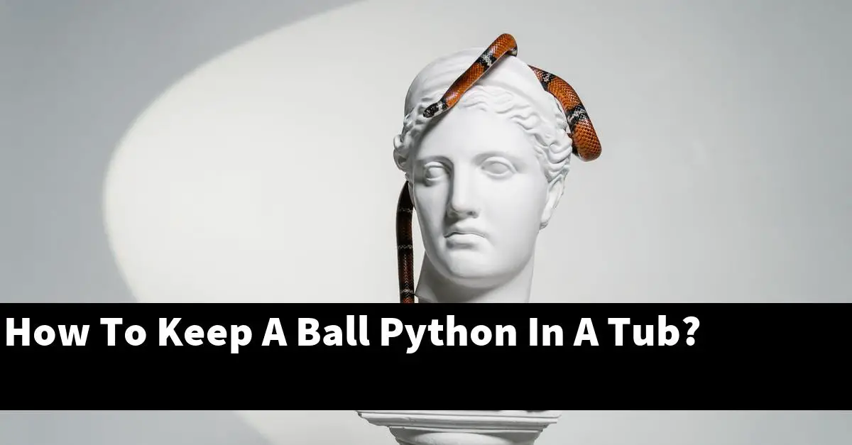 How To Keep A Ball Python In A Tub?